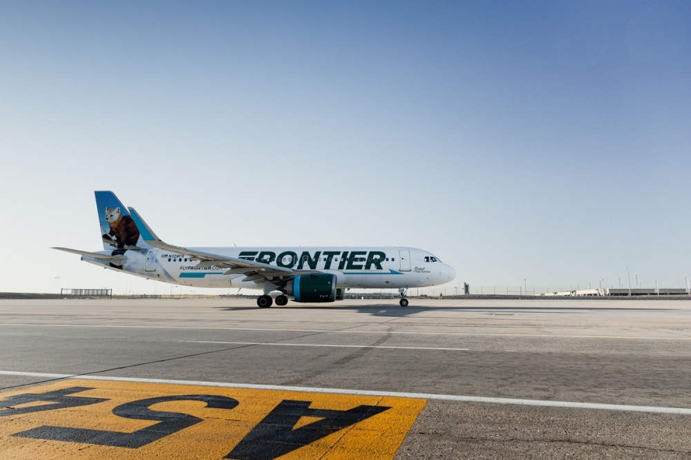 Advertised as a "low-fare carrier," the airline will provide nonstop service to Cancun, Las Vegas and Orlando. (Courtesy Frontier Airlines)