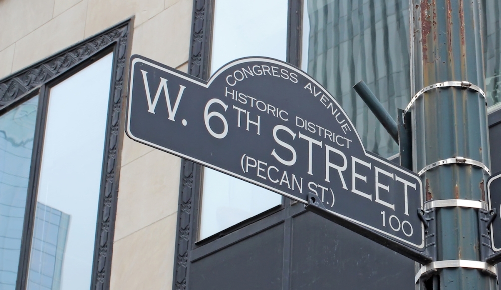 Photo of Sixth Street road sign