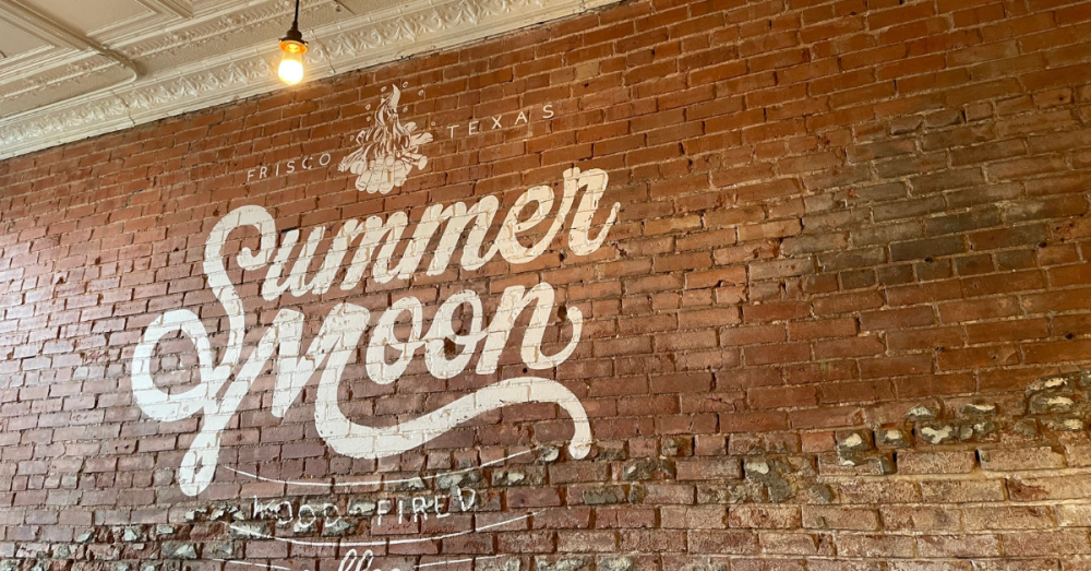 Image of white text that reads summer moon