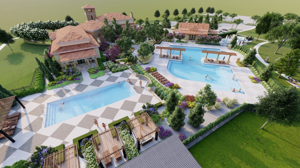 Developers with Dunham Pointe have broken ground on a new amenity center. (Rendering Courtesy Kaplan Public Relations)