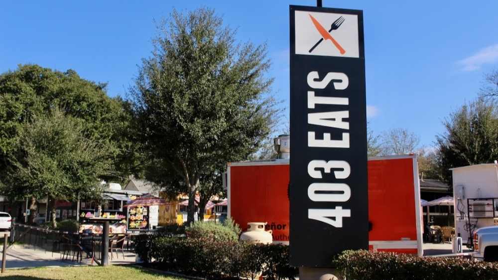 403 Eats is expanding its food truck park to include an event and music venue. (Chandler France/Community Impact Newspaper)