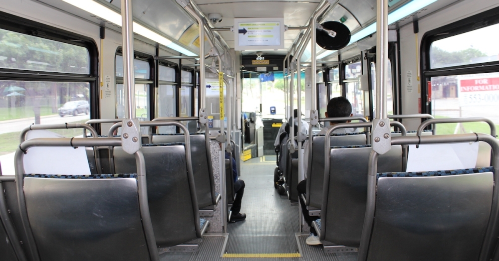 DART bus interior.
