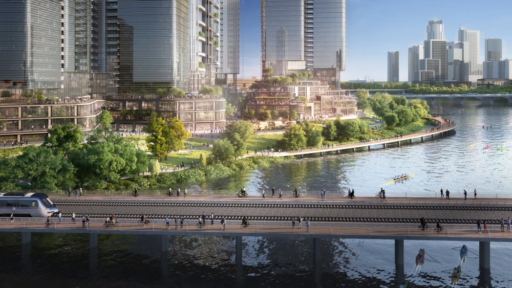 The development would be located next to a proposed Project Connect Blue Line station. (Courtesy Endeavor Real Estate Group)