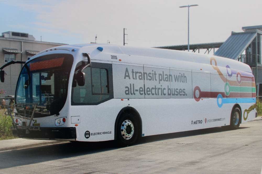 The new MetroRapid line will use an all-electric bus fleet. (Ben Thompson/Community Impact Newspaper)