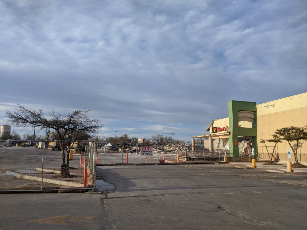 A shopping center and a gas station were demolished to make room for the new facility. (Lauren Canterberry/Community Impact Newspaper)