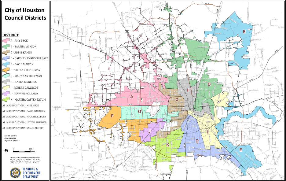 Houston City Council District E officials to host redistricting town