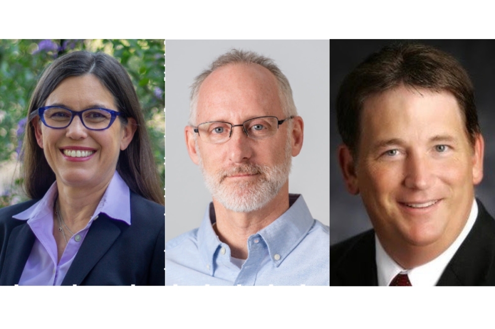 Austin Water director finalists, from left: Shay Roalson, Brian Steglitz, Michael Brinkmann. (Courtesy City of Austin)