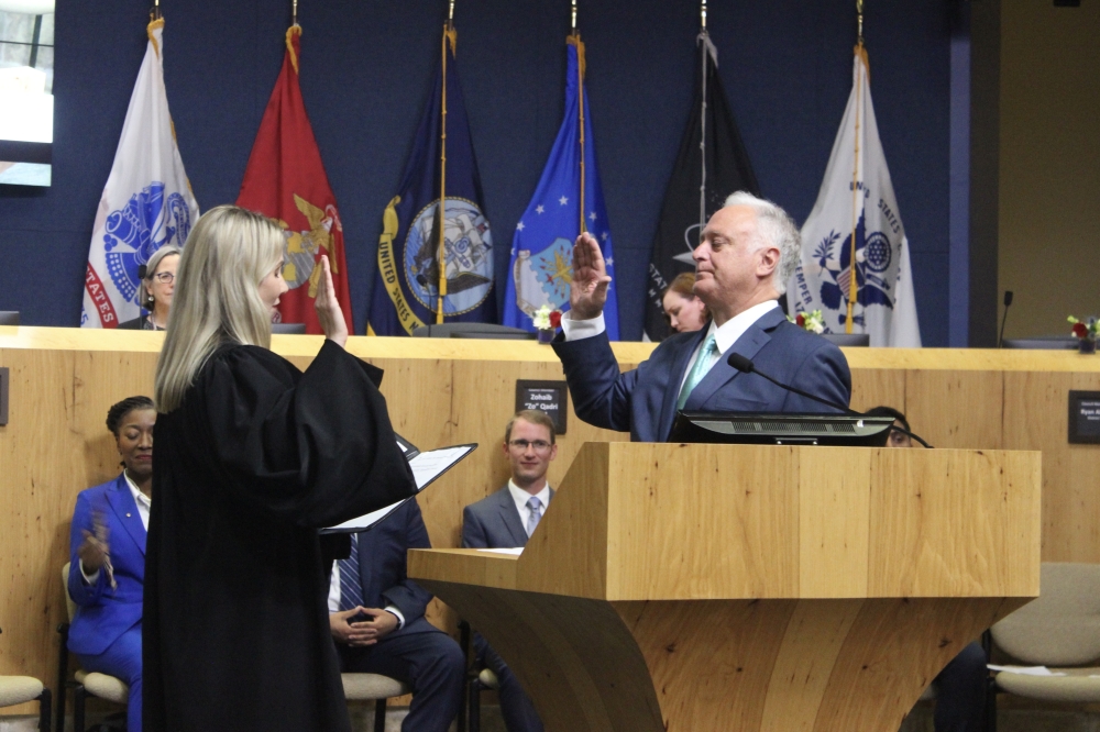 Kirk Watson was sworn in as Austin's new mayor Jan. 6. (Ben Thompson/Community Impact)