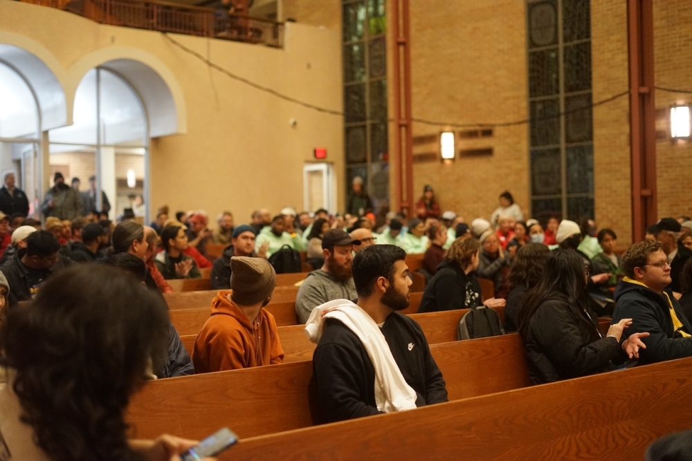 Volunteers gathered at St. Martin's Lutheran Church Jan. 28. (Katy McAfee/Community Impact)