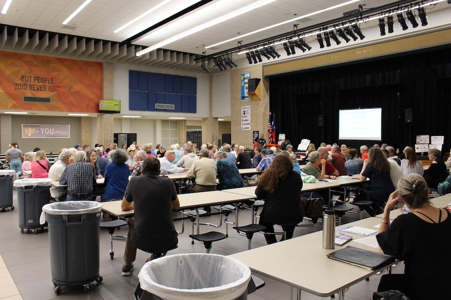 The EPA hosted a public meeting Feb. 27 at Bleyl Middle School providing updates on the Jones Road Superfund site in Cy-Fair. (Danica Lloyd/Community Impact)