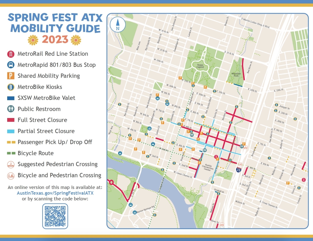 City leaders urged patience and caution when traveling around downtown during spring festival season. (Courtesy city of Austin)