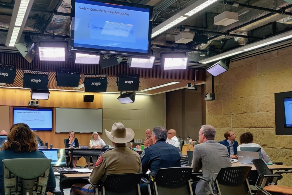Law enforcement leaders discussed the Texas Department of Public Safety operation in Austin with City Council members on May 2. (Ben Thompson/Community Impact)