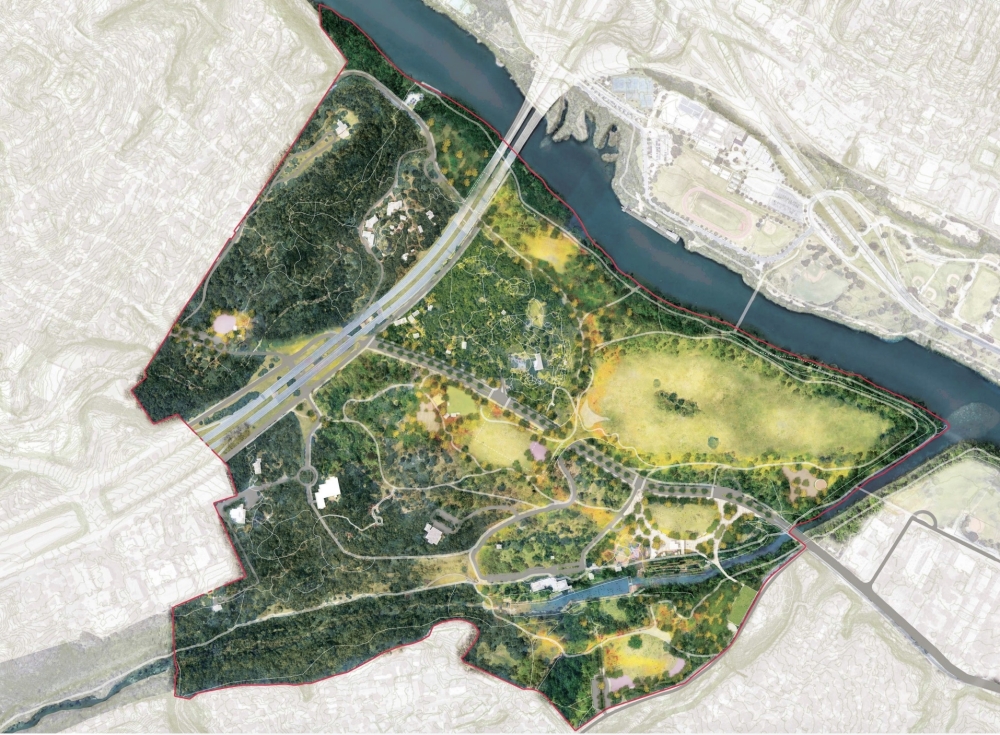 The draft vision plan includes a map of Zilker Park with all proposed changes implemented. (Courtesy city of Austin)