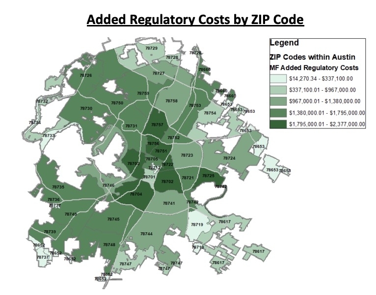 Environmental regulations and rezoning fees add up to affect the cost of housing development, especially in Central and West Austin. (Courtesy city of Austin)