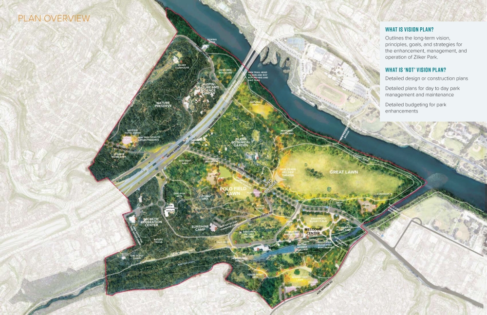 The Zilker Park Vision Plan proposes several changes and natural improvements around the park. (Courtesy city of Austin)