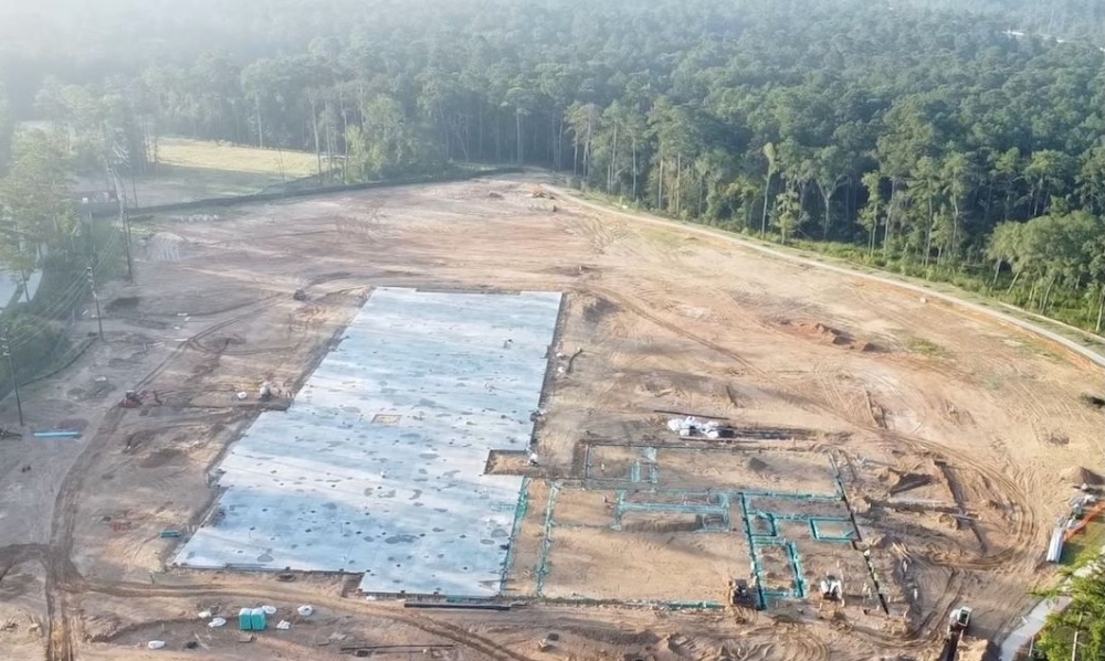 The foundation has been poured for Audubon Elementary in Magnolia ISD. (Courtesy Magnolia ISD)