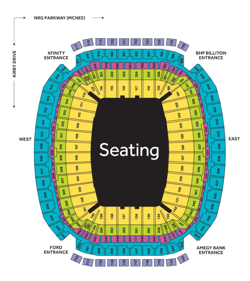 NRG Stadium Seating Charts 