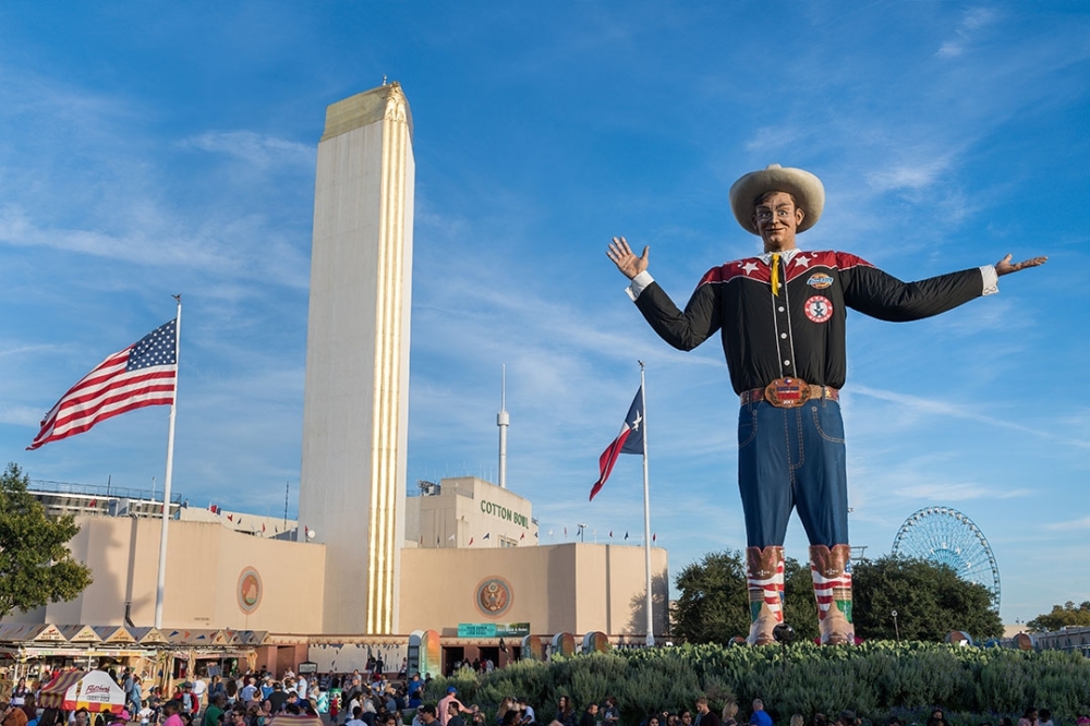 The 55-foot-tall Big Tex statue is a main attraction at the State Fair of Texas in Dallas. (Courtesy city of Dallas)