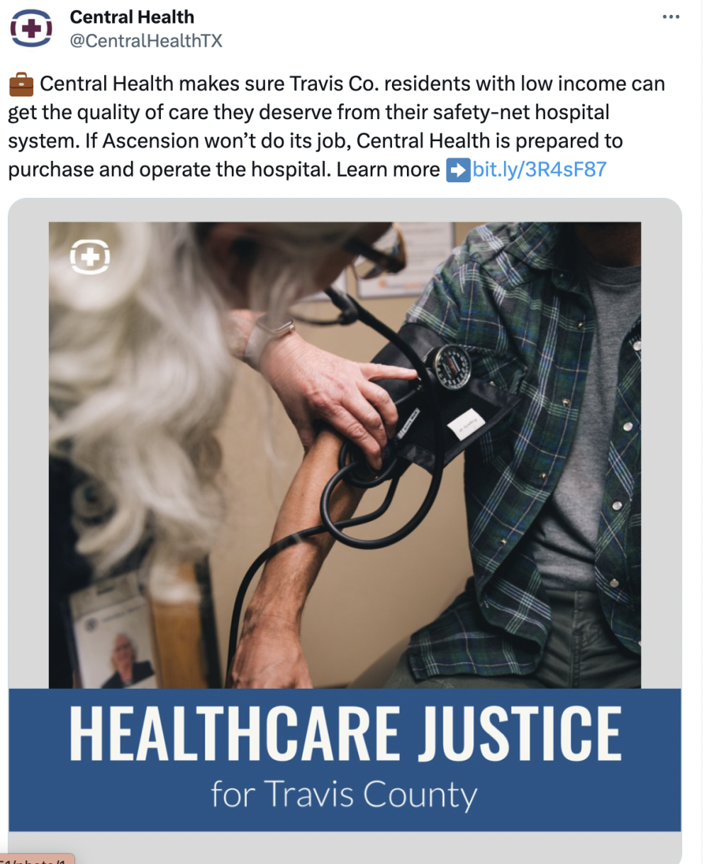 Central Health posted to X on Sept. 27. (Courtesy x.com)