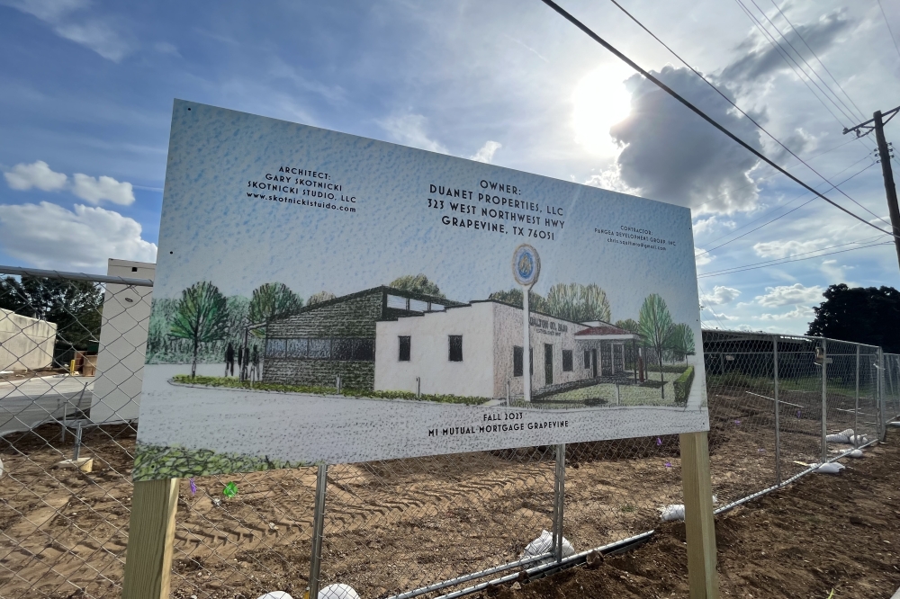 Vintage gas station to office building in Grapevine Community