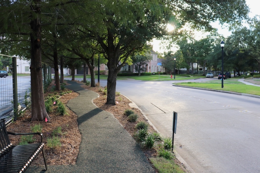 The Edloe Street Pathway was constructed with recycled material.(Courtesy West University Place)