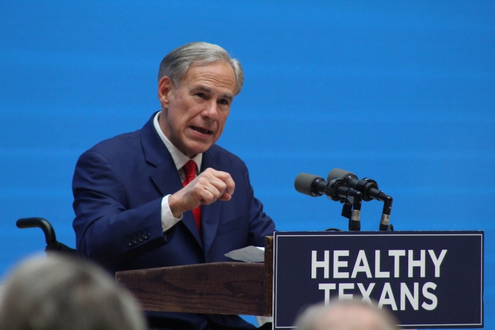 Gov. Greg Abbott said at the Oct. 26 event that Helix Park unites intellectual giants and titans of industries under the banner of scientific research. (Melissa Enaje/Community Impact)