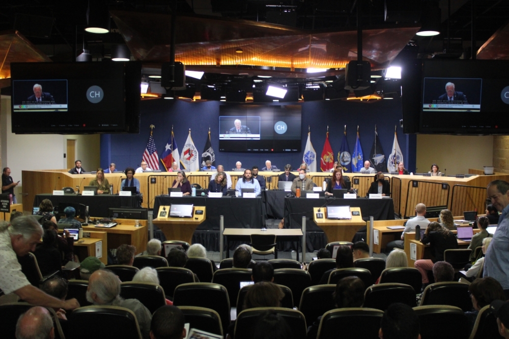 Planning Commission members joined City Council for a public hearing Oct. 26. (Ben Thompson/Community Impact)