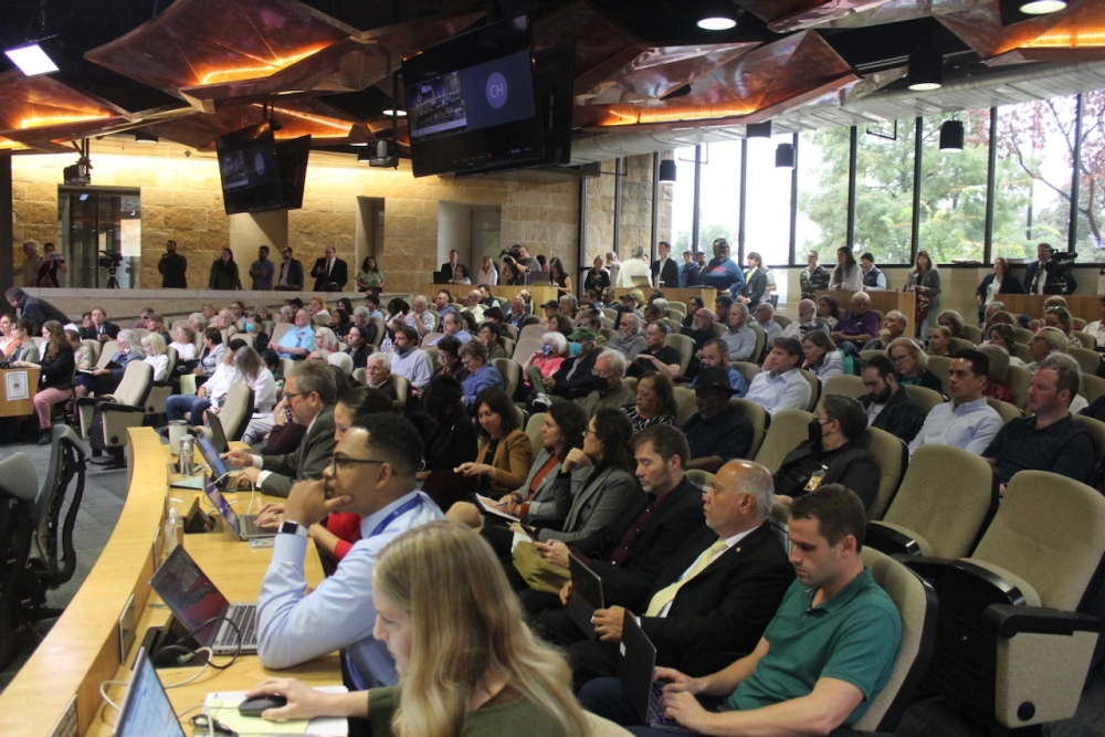 Scores of Austinites packed City Council's chambers Oct. 26. (Ben Thompson/Community Impact)