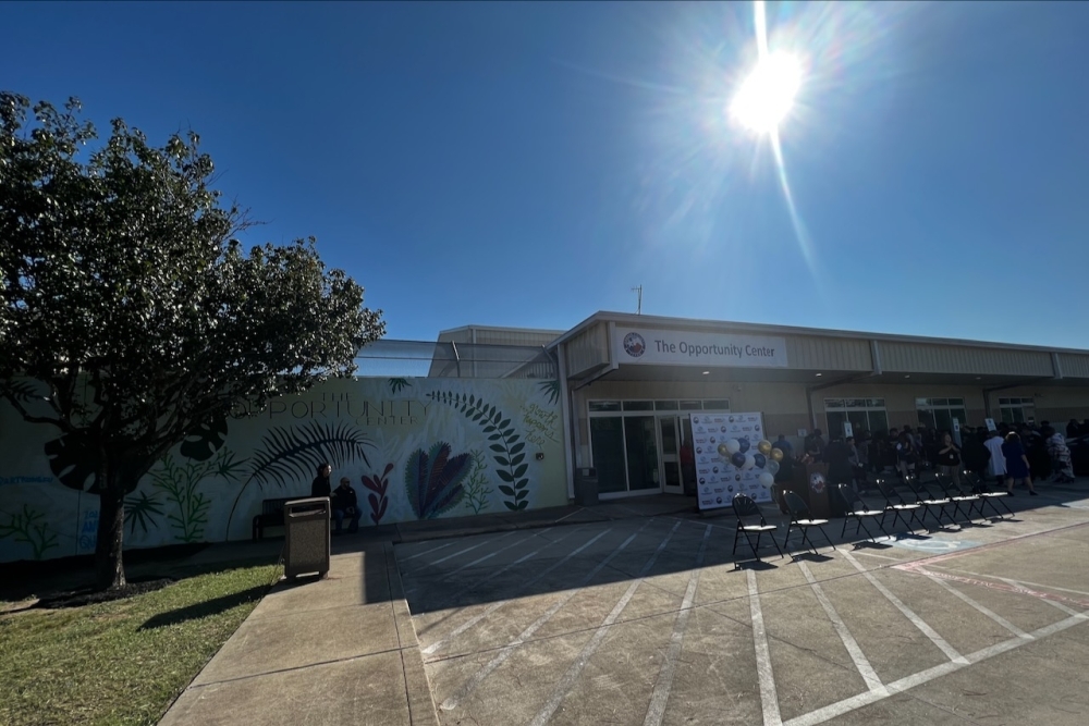 The Nov. 3 ribbon-cutting ceremony for The Opportunity Center located in the Gulfton area marked the opening of the repurposed correctional facility formerly known as the Burnett-Bayland Rehabilitation Center. (Melissa Enaje/Community Impact)