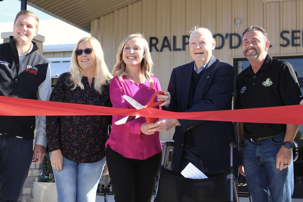 Multiple Celina City Council members attended the Dec. 6 ribbon cutting ceremony. (Alex Reece/Community Impact) 