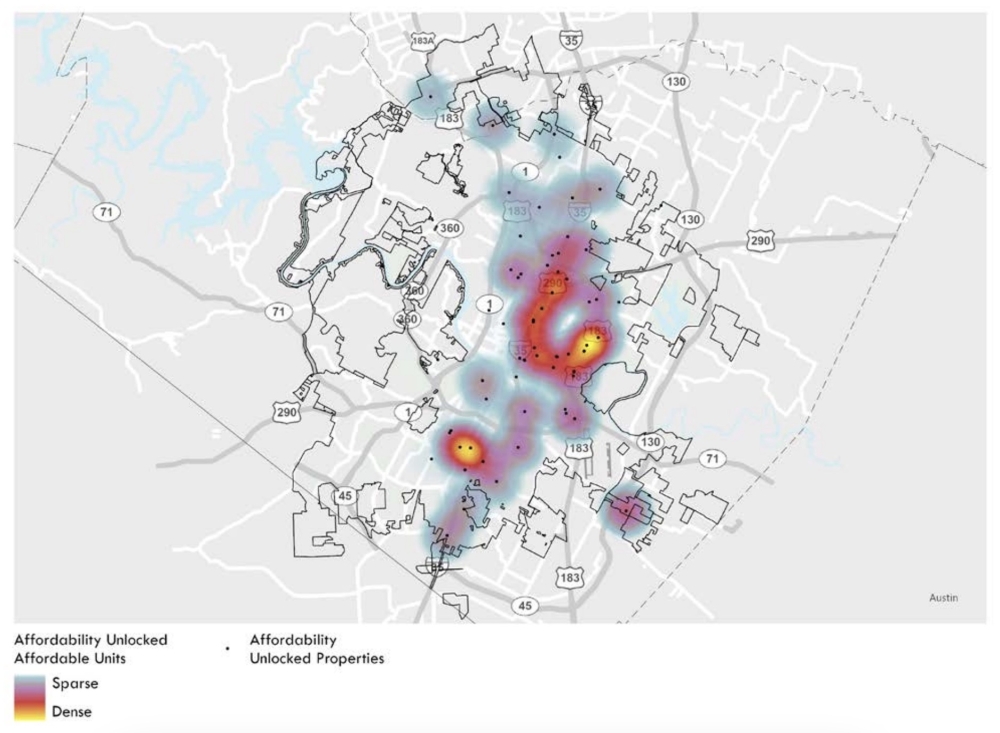 Hundreds of income-restricted homes and apartments have been built under Affordability Unlocked, and thousands more are planned. (Courtesy city of Austin)