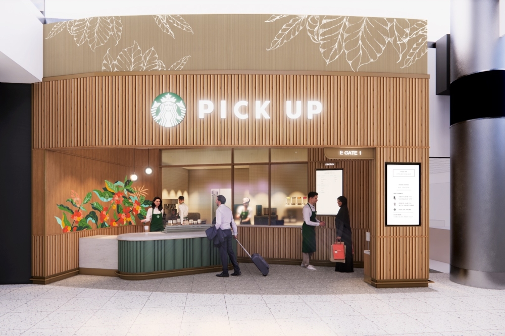 3 Starbucks mobile pickup hubs now open inside IAH Terminal E