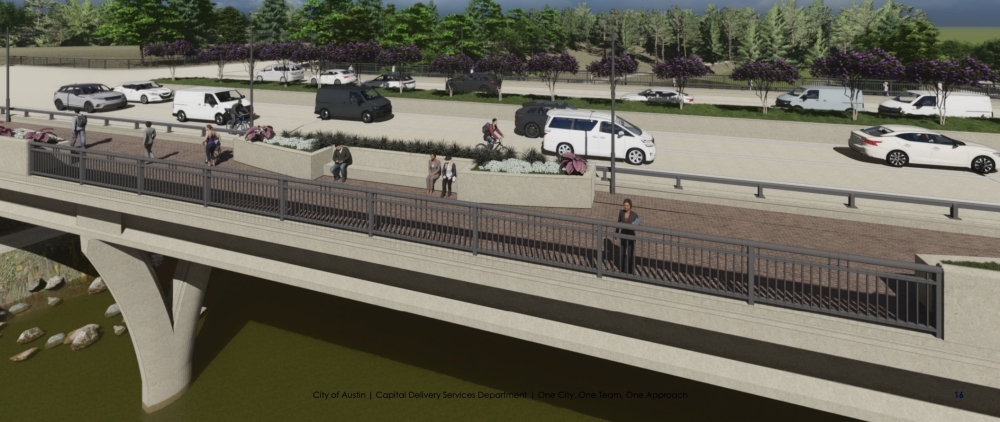 The new bridge will have added space for cyclists and pedestrians. (Courtesy city of Austin)