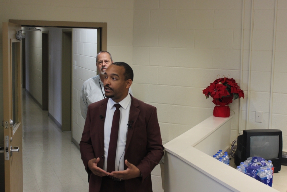 Homeless Strategy Officer David Gray said the downtown shelter facility has been renovated to feel more welcoming and meet clients' needs. (Ben Thompson/Community Impact)
