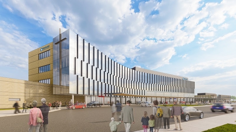 Methodist Celina Medical Center is expected to open in early 2025. (Rendering courtesy Methodist Health System) 