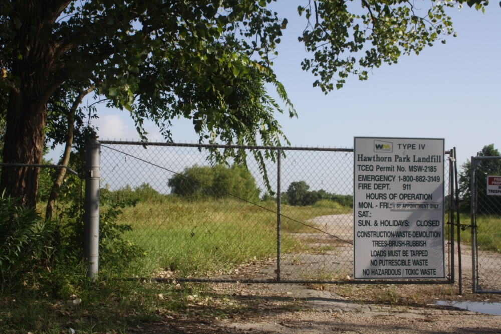 The Waste Management subsidiary filed an application to expand Hawthorn Park Landfill in 2021. (Danica Lloyd/Community Impact)