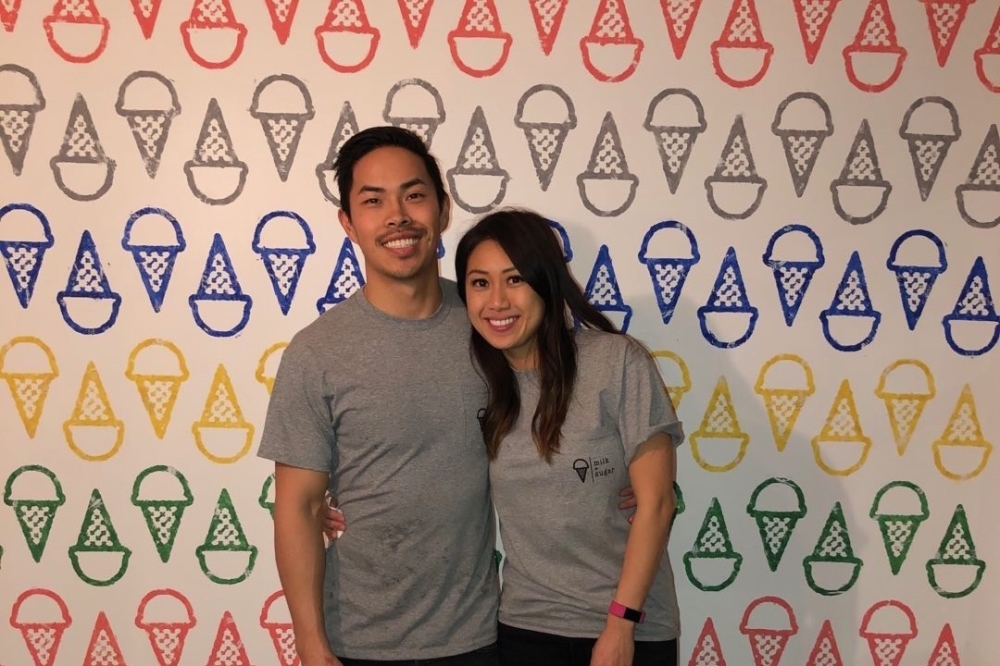 Husband-wife duo Perry and Chou Wong are celebrating the fifth anniversary of their artisan ice cream shop, Milk + Sugar Creamery, located in Montrose. (Courtesy Milk + Sugar Creamery)