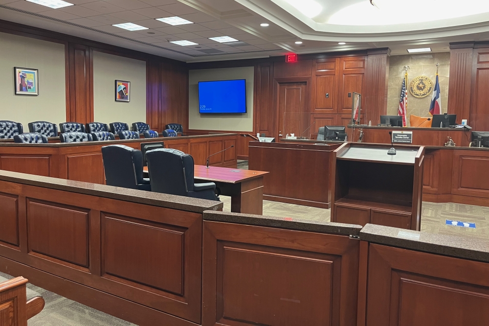 Upon completion, the three new courtrooms will feature a holdover cell for criminal cases where the client is in custody, an office suite, courtroom technology. (Kelly Schafler/Community Impact)