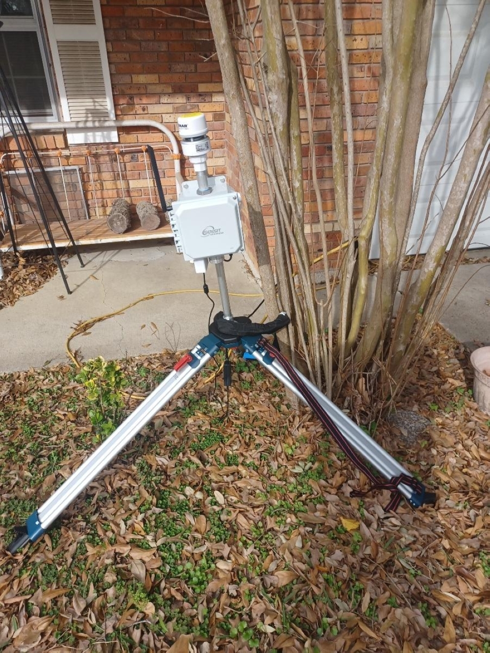 An air monitoring device was installed outside the home of Baytown resident Mike Szumski. He said the environmental group Air Alliance Houston installed the device that monitors air quality in his neighborhood. (Courtesy Mike Szumski)