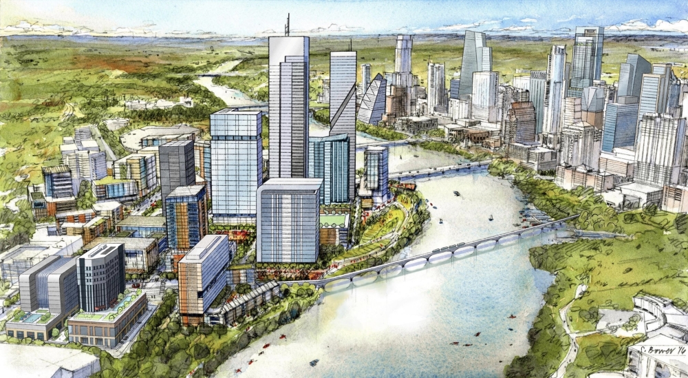 The city views the South Central Waterfront as an area primed for change. (Courtesy city of Austin)