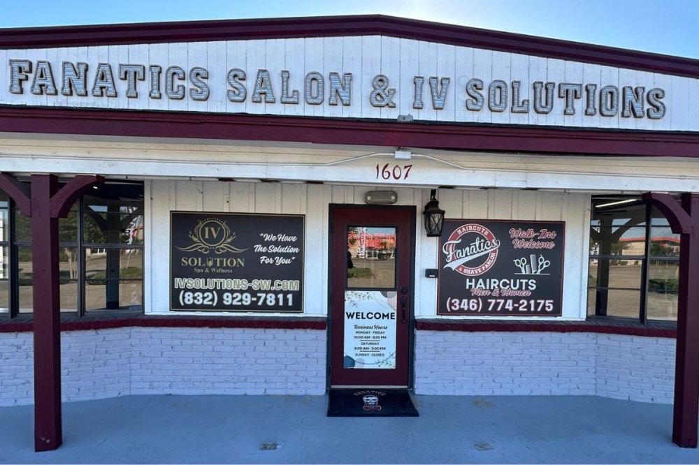 Fanatics hair salon moves in with IV Solutions spa in Pearland
