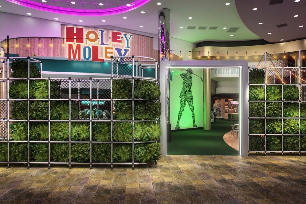 Holey Moley Golf Club will include three nine-hole mini-golf courses, two private karaoke rooms, and a full bar and restaurant. (Rendering courtesy Holey Moley Golf Club)