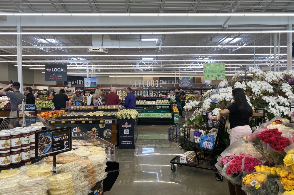 The 58,000-square-foot grocery store features an in-store Starbucks kiosk as well as a bakery and deli, meat, seafood, produce and floral departments, according to the release. (Samantha Douty/Community Impact)
