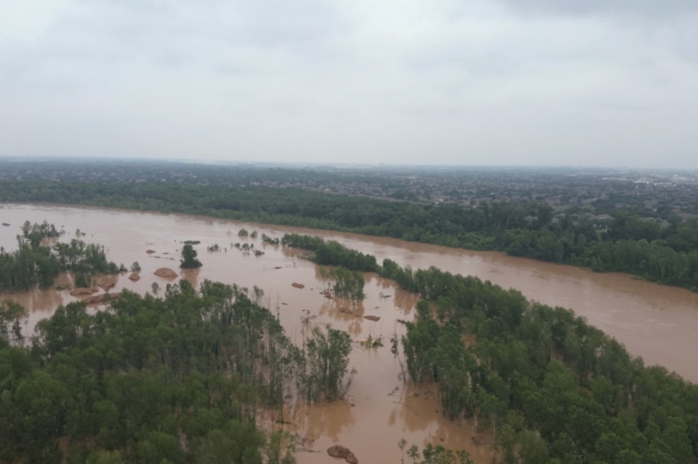 Most parks and roadways along the Brazos River are expected to stay open, but the connector road between Brazos River Park and Memorial Park as well as the mountain bike trails will close today due to minor flooding. (Courtesy Fort Bend County)