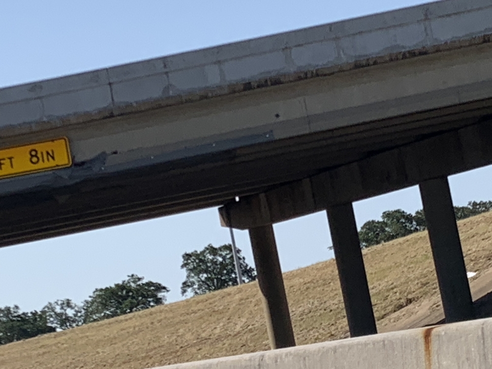 Repairs are ongoing at the overpass. (Courtesy Alissa Cutshall)