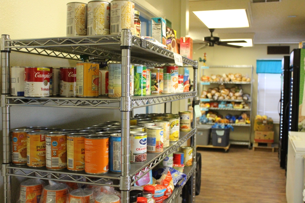 Residents in the area can receive free goods through the organization's food pantry up to twice a week. (Chloe Young/Community Impact)