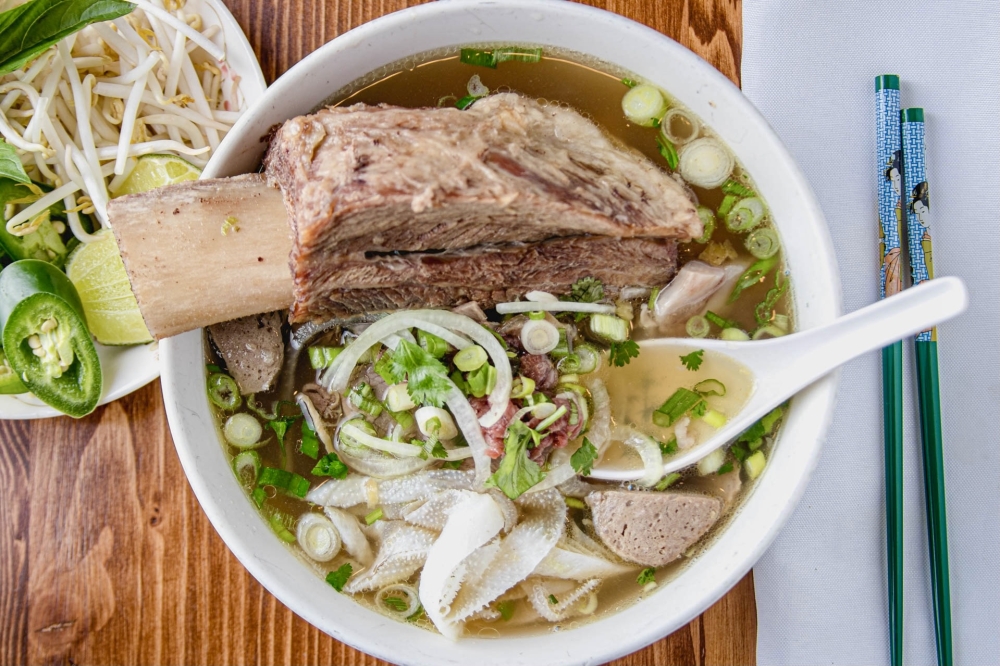 Pho is a Vietnamese Soup made with broth, rice noodles, herbs and meat. It is served at Yummy Pho Bo Ne. (Courtesy Pho Bo Ne)