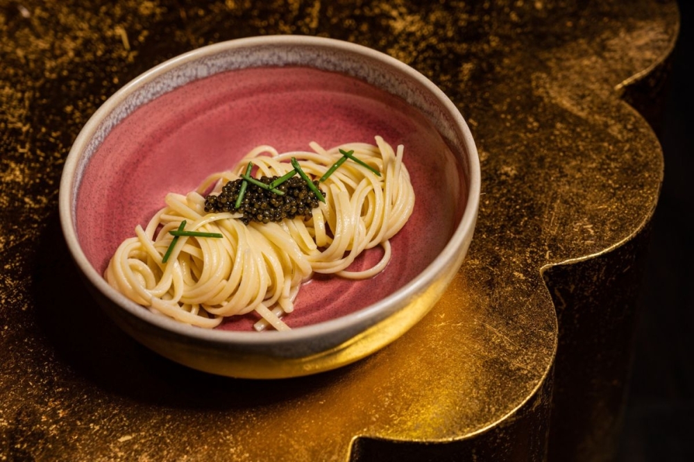 Sophie's caviar fettuccine with lemon butter & Kaluga huso caviar ($24) is one of five entrees on the menu. ()