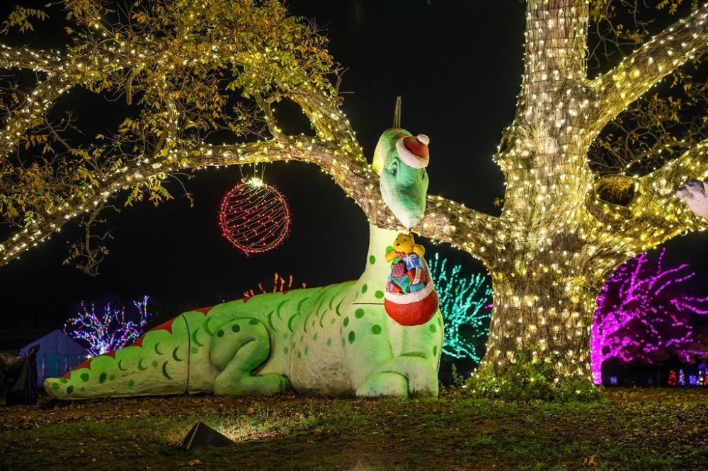 'Santasaurus' is one of the oldest displays on the Trail of Lights. (Courtesy Trail of Lights Foundation)