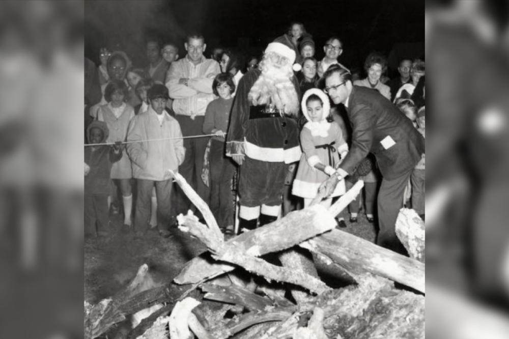 The Trail of Lights began as a small gathering called Yule Fest which involved the lighting of a yule log in Zilker Park. (Courtesy Trail of Lights Foundation)